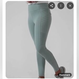 Womans Athleta Delancey Moto Mint Green Legging XS